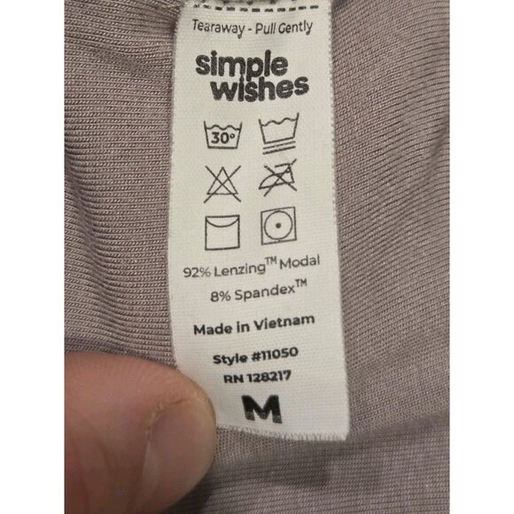 Simple Wishes Reversible Sleep Nursing Bra Sz M Lavender Heather Gray - Picture 7 of 7